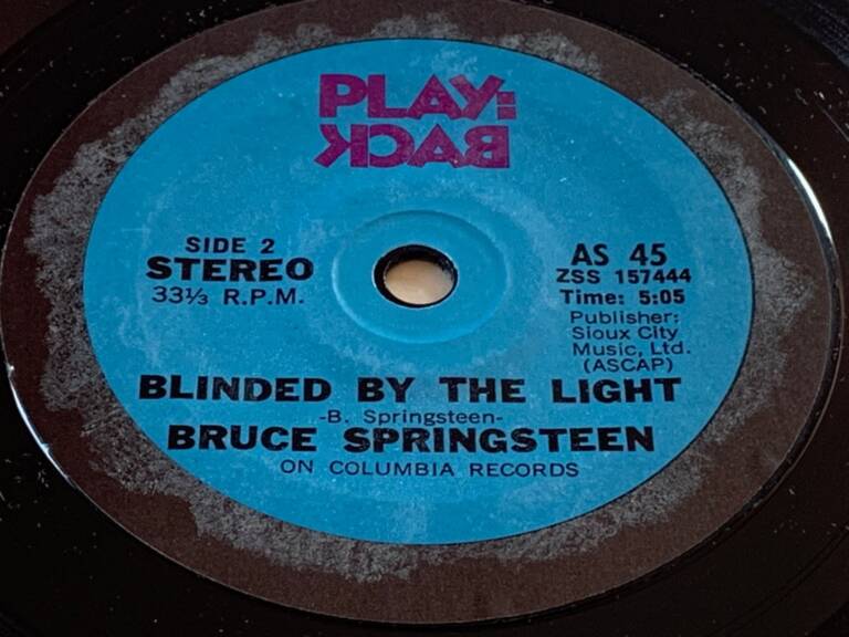 BRUCE SPRINGSTEEN " BLINDED BY THE LIGHT " 1 SINGLE PROMOCIONAL, VER