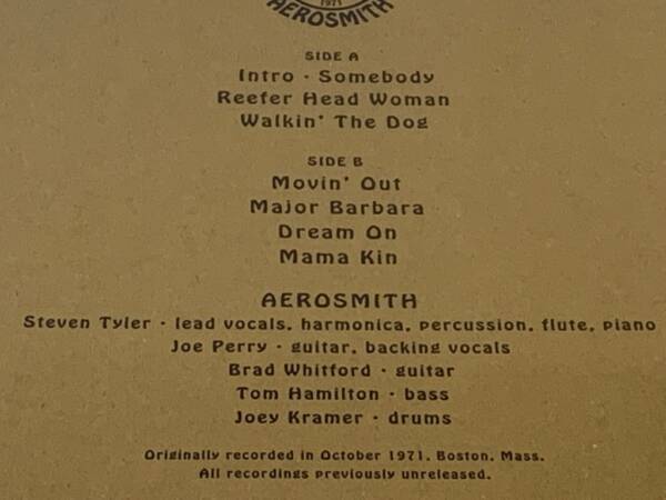 AEROSMITH " 1971- THE ROAD STARTS HEAR " 1 LP. RSD - BLACK FRIDAY 2021 - Imagen 4