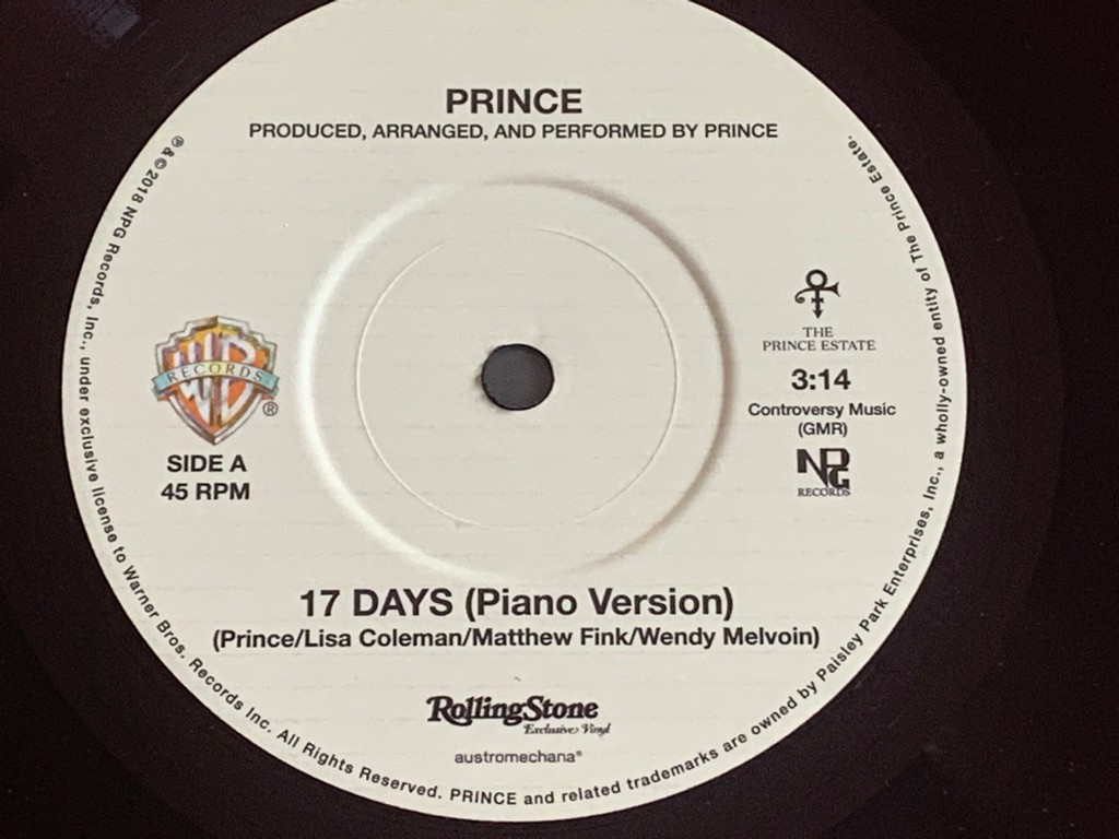 Decremento Tom Audreath enlazar PRINCE " 17 DAYS ( PIANO VERSION ) / 1999 ( SINGLE EDIT ) " 1 SINGLE 7" ED.  LIMITADA PROMOCIONAL - Tienda de discos y vinilos online, Discos Deluxe