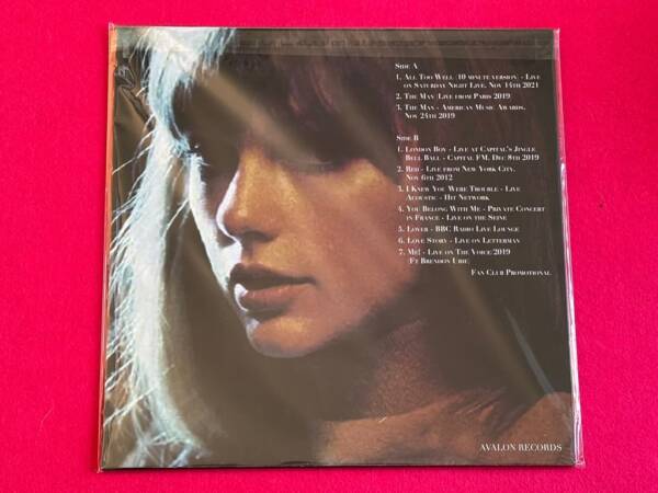 TAYLOR SWIFT " LIVE ( ONE FOR THE SWIFTIES ) " 1 LP. ED. LIMITADA. VINILO DE COLOR. - Imagen 2