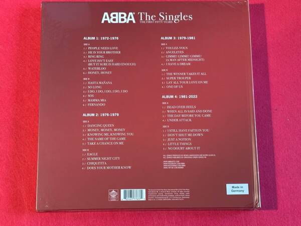 ABBA " THE SINGLES: THE FIRST FIFTY YEARS " 4 LP. EXTENDED VERSION. CONTAINS BOOK - Image 7