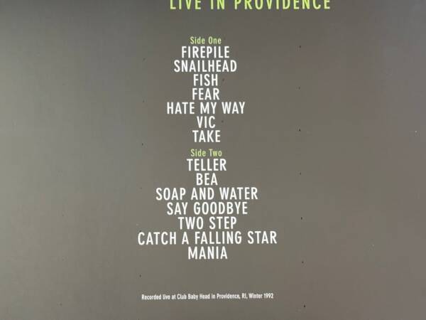 THROWING MUSES " LIVE IN PROVIDENCE " 1 LP. LIMITED EDITION. COLOURED VINYL RSD 25 - Image 4