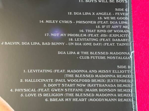 DUA LIPA " FUTURE NOSTALGIA " 3 LP. ED. LIMITADA 5º ANIVERSARIO. 1 VINILO DE COLOR - Imagen 5