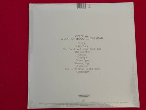 COLDPLAY " A RUSH OF BLOOD TO THE HEAD " 1 LP. VINILO RECICLADO. VINILO TRANSPARENTE - Imagen 3