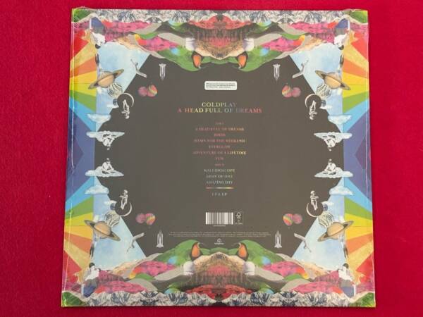 COLDPLAY " A HEAD FULL OF DREAMS " 1 LP. VINILO RECICLADO.  VINILO TRANSPARENTE - Imagen 3