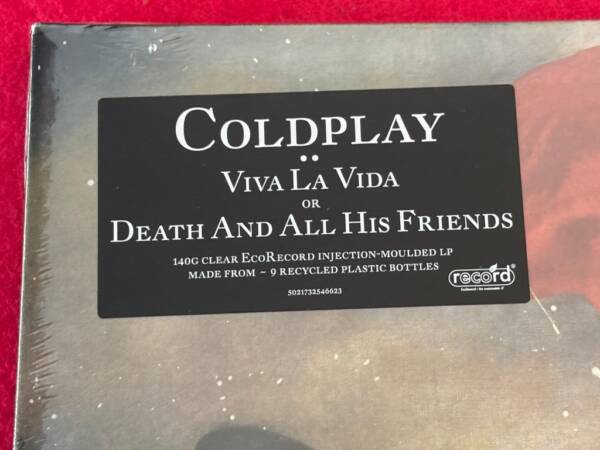 COLDPLAY " VIVA LA VIDA " 1 LP. RECYCLED VINYL. CLEAR VINYL - Image 2