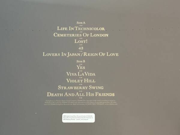 COLDPLAY " VIVA LA VIDA " 1 LP. RECYCLED VINYL. CLEAR VINYL - Image 4