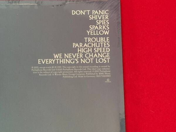 COLDPLAY " PARACHUTES " 1 LP. RECYCLED VINYL. CLEAR VINYL - Image 4