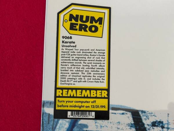KARATE " UNSOLVED " 2 LP. LIMITED EDITION 25TH ANNIVERSARY. - Image 2