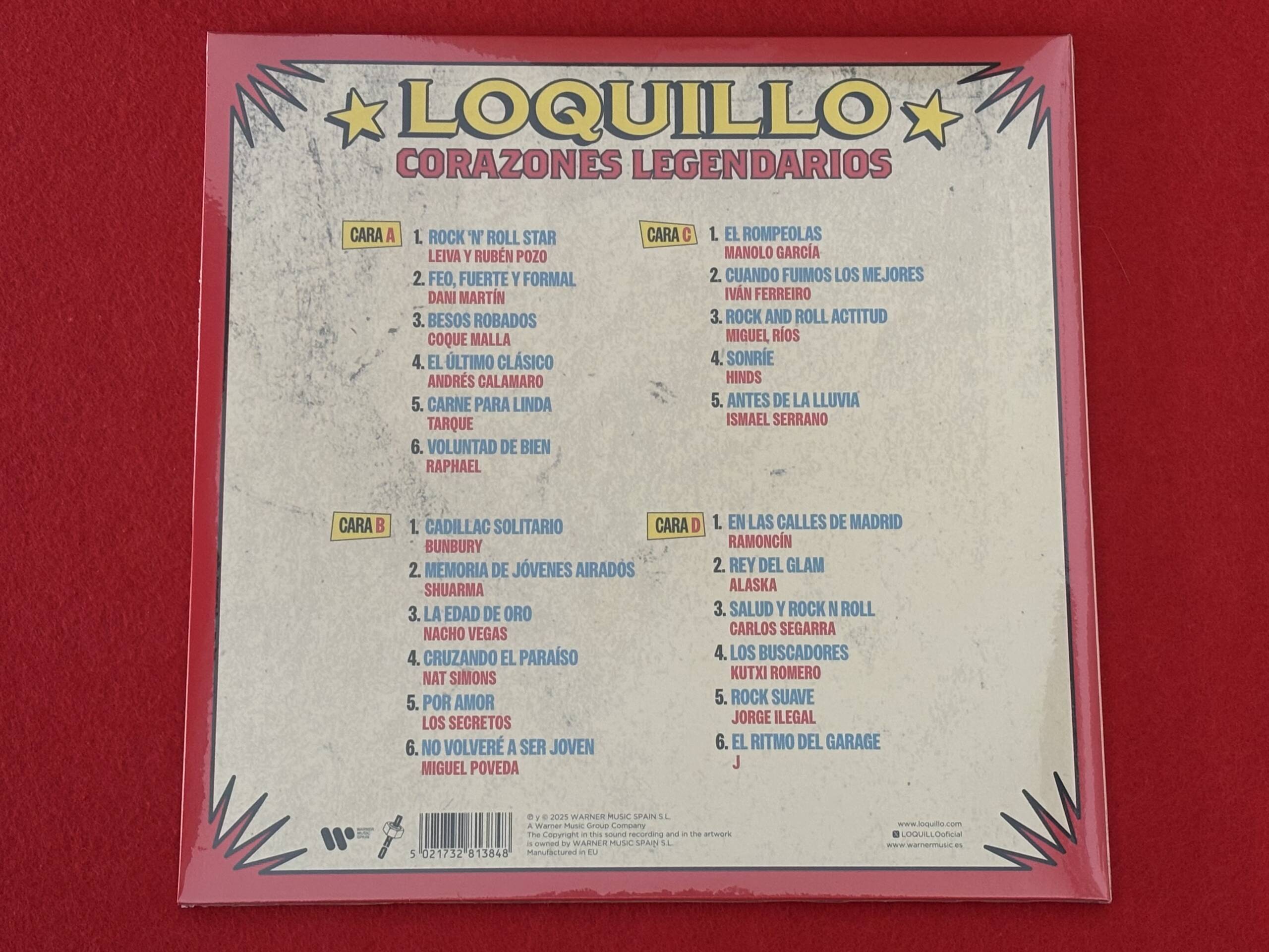 LOQUILLO " CORAZONES LEGENDARIOS " 2 LP. VINILOS DE COLOR - Imagen 2