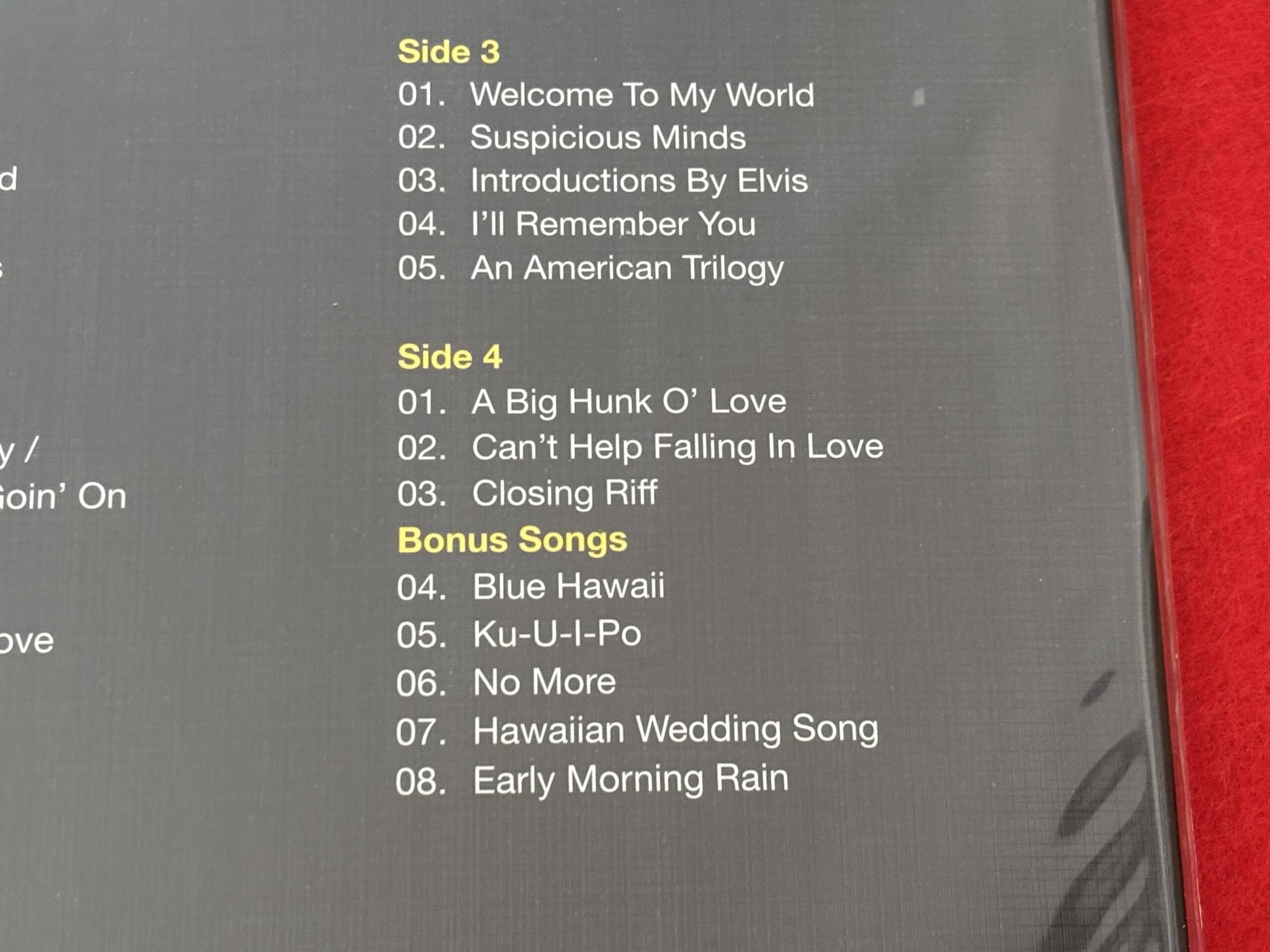 ELVIS PRESLEY " ALOHA FROM HAWAII VIA SATELLITE " 4 LP. LIMITED AND NUMBERED EDITION . COLOURED VINYLS. - Image 6