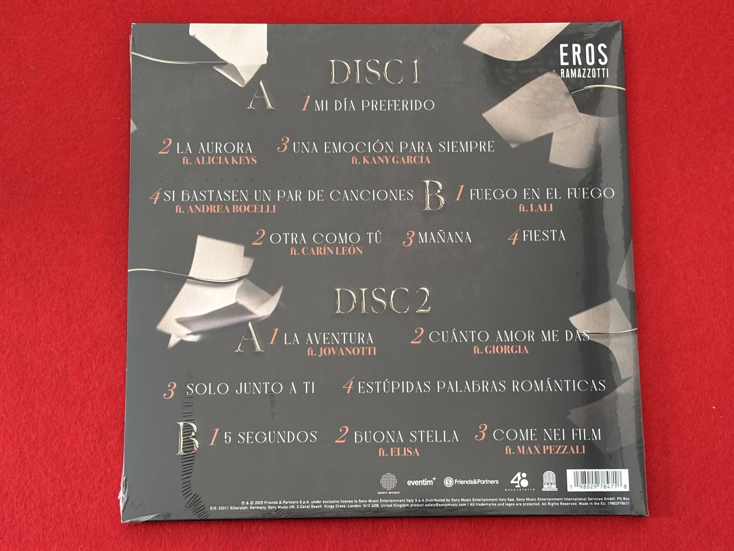 EROS RAMAZZOTTI " UNA HISTORIA IMPORTANTE " 2 LPS. - Image 3