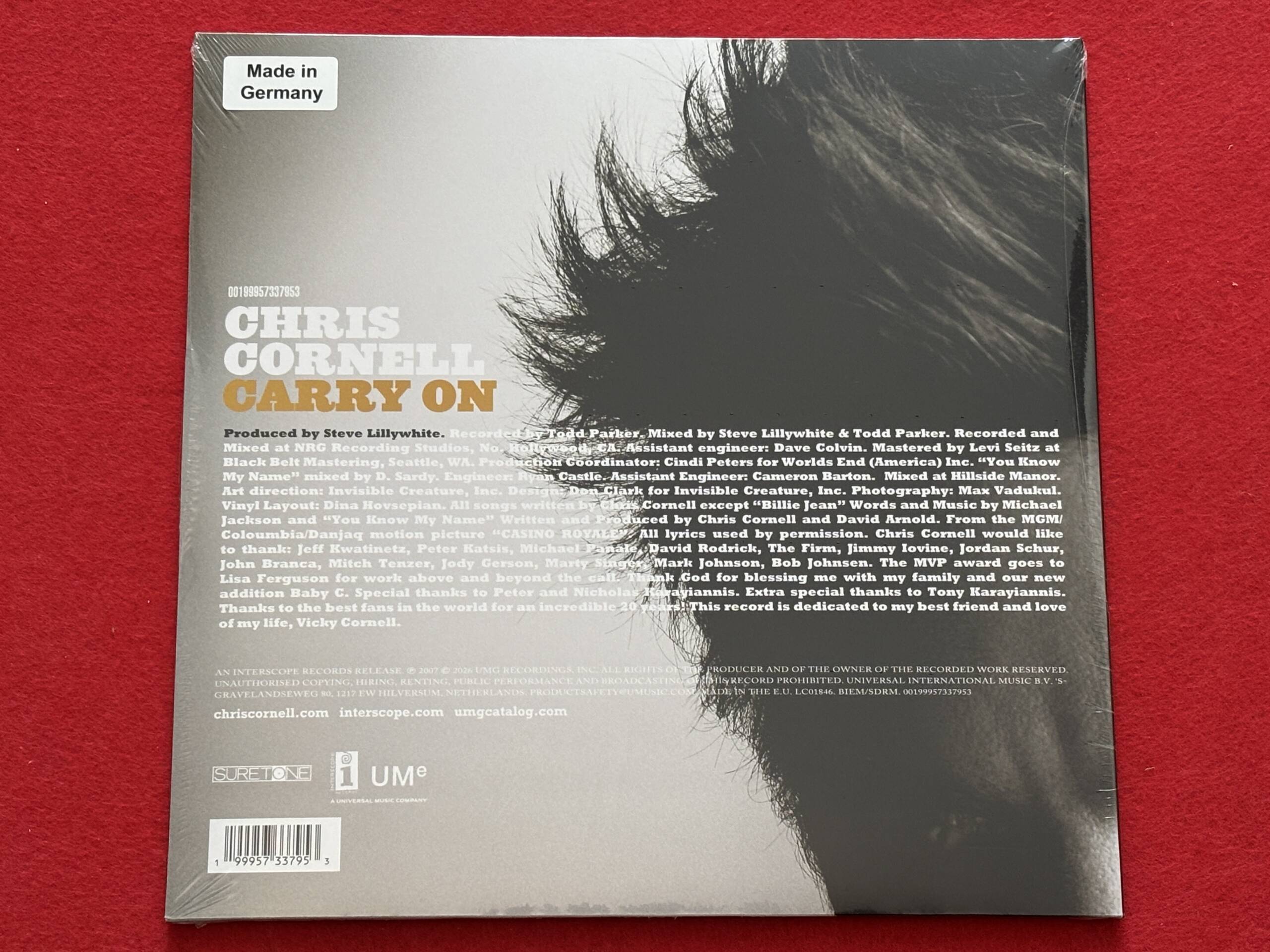 CHRIS CORNELL " CARRY ON " 2 LP. 180 GR. VINYLS - Image 3